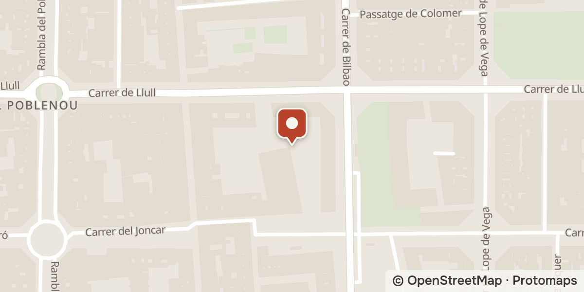 Mapa: C. Llull, 214-216 (barri del Poblenou)