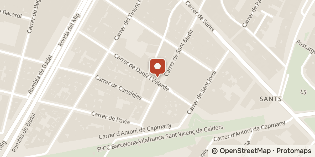 Mapa: Carrer de Daoíz i Velarde, 12